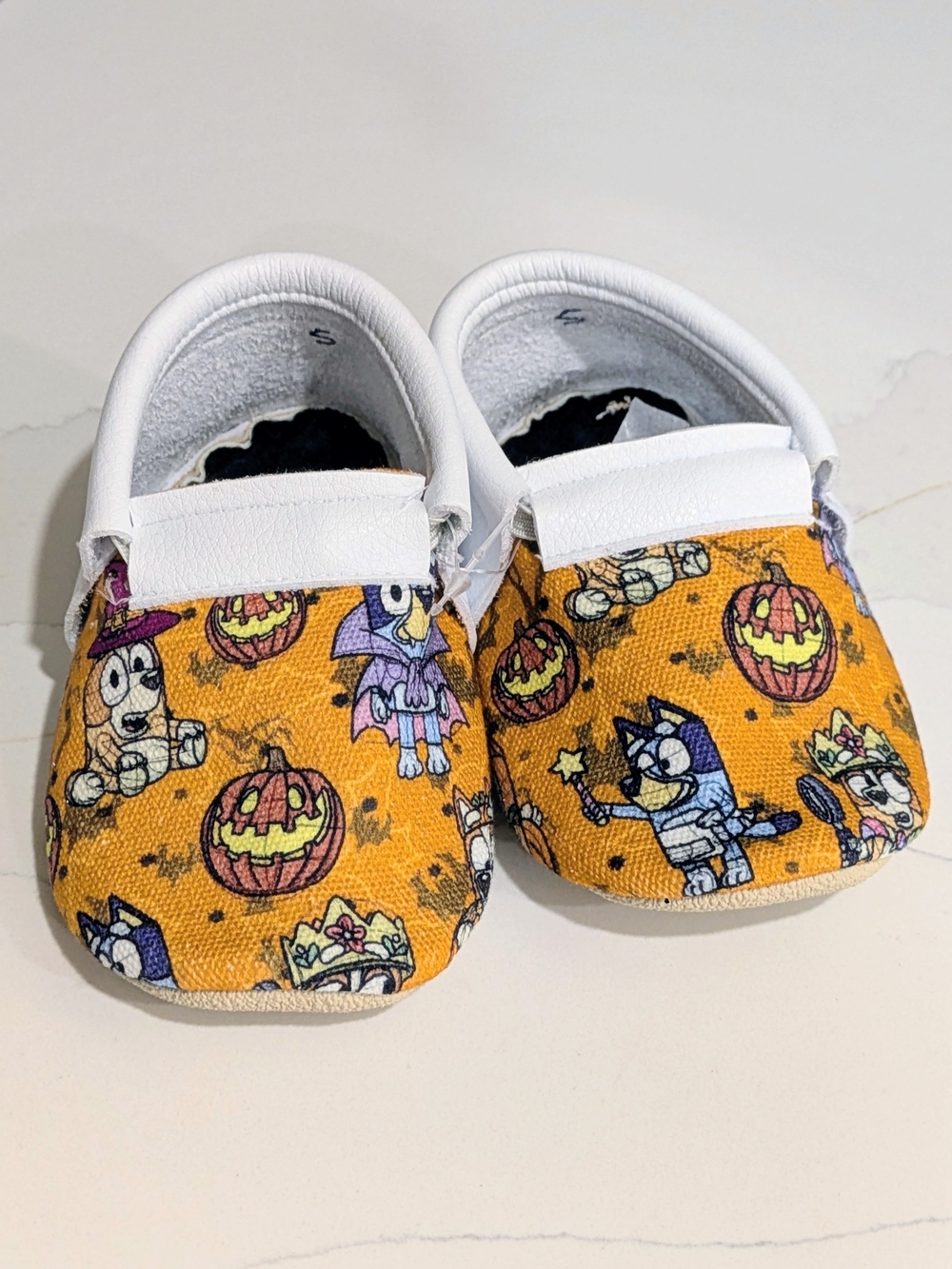 Bluey Halloween Pumpkin Slip-On Baby Moccasins